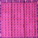 Square Machine Washable Persian Pink Traditional Rug, wshtr3909pnk