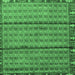 Square Persian Emerald Green Traditional Rug, tr3909emgrn