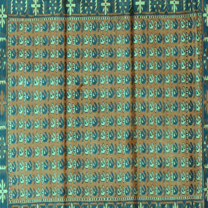Square Persian Turquoise Traditional Rug, tr3909turq