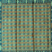 Square Persian Turquoise Traditional Rug, tr3909turq