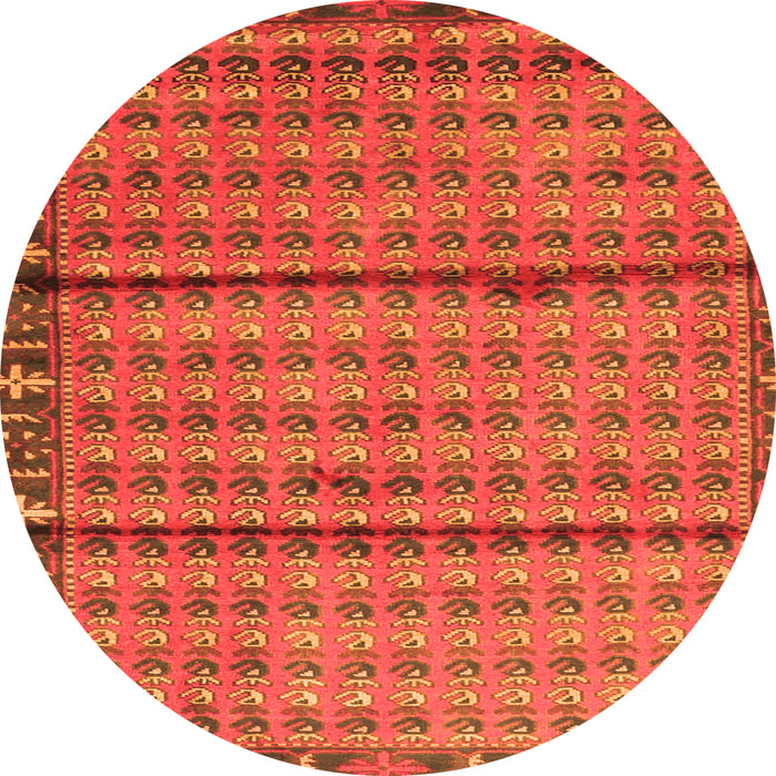 Machine Washable Persian Orange Traditional Area Rugs, wshtr3909org