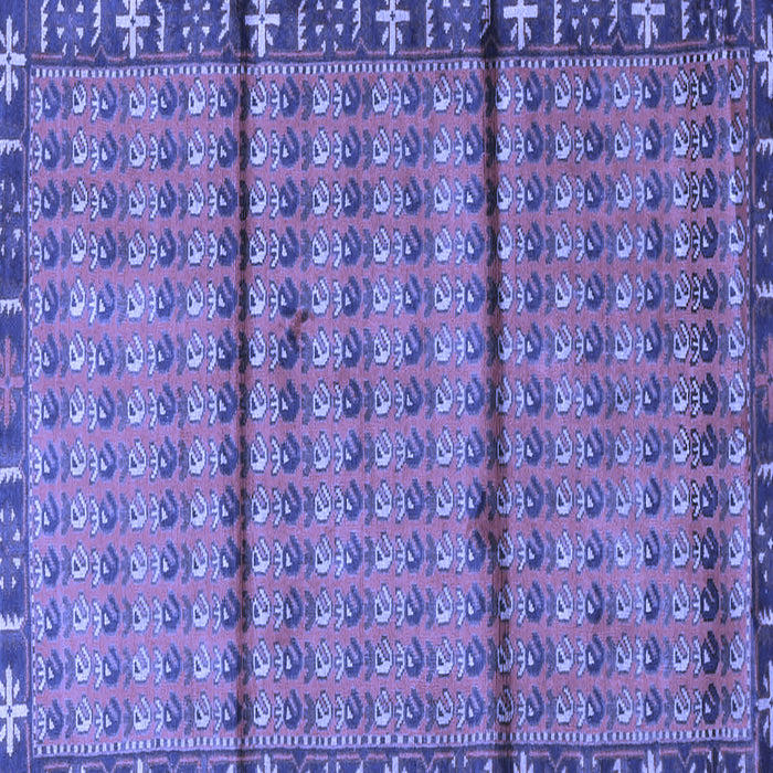 Square Machine Washable Persian Blue Traditional Rug, wshtr3909blu