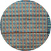 Round Persian Light Blue Traditional Rug, tr3909lblu