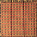 Square Persian Brown Traditional Rug, tr3909brn