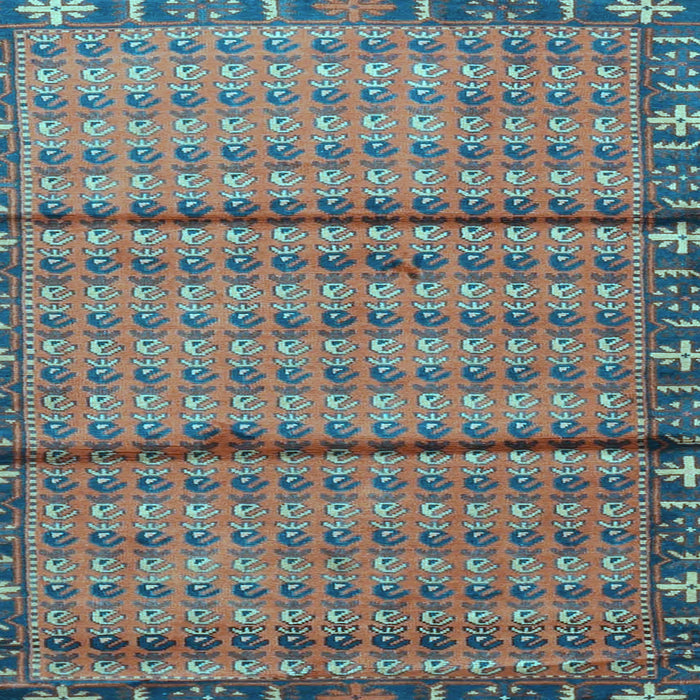 Square Machine Washable Persian Light Blue Traditional Rug, wshtr3909lblu