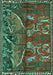 Animal Turquoise Traditional Rug, tr390turq