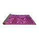 Sideview of Animal Purple Traditional Rug, tr390pur