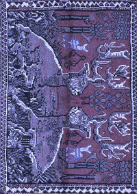 Animal Blue Traditional Rug, tr390blu