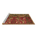 Sideview of Machine Washable Animal Brown Traditional Rug, wshtr390brn