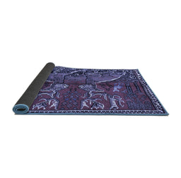Sideview of Animal Blue Traditional Rug, tr390blu
