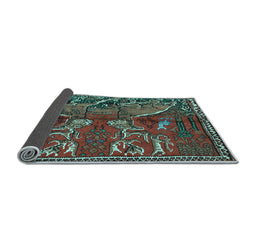 Sideview of Animal Light Blue Traditional Rug, tr390lblu