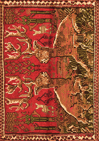 Animal Orange Traditional Rug, tr390org