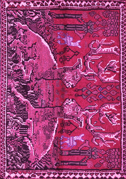 Animal Pink Traditional Rug, tr390pnk