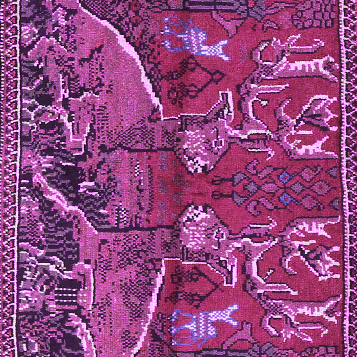 Machine Washable Animal Purple Traditional Area Rugs, wshtr390pur
