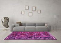 Machine Washable Animal Purple Traditional Rug, wshtr390pur