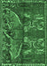 Machine Washable Animal Emerald Green Traditional Area Rugs, wshtr390emgrn