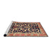 Sideview of Machine Washable Traditional Sandy Brown Rug, wshtr3910