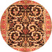 Machine Washable Animal Orange Traditional Area Rugs, wshtr3910org