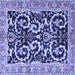 Square Animal Blue Traditional Rug, tr3910blu