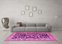 Machine Washable Animal Pink Traditional Rug, wshtr3910pnk