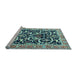 Sideview of Machine Washable Animal Light Blue Traditional Rug, wshtr3910lblu