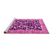Sideview of Machine Washable Animal Pink Traditional Rug, wshtr3910pnk