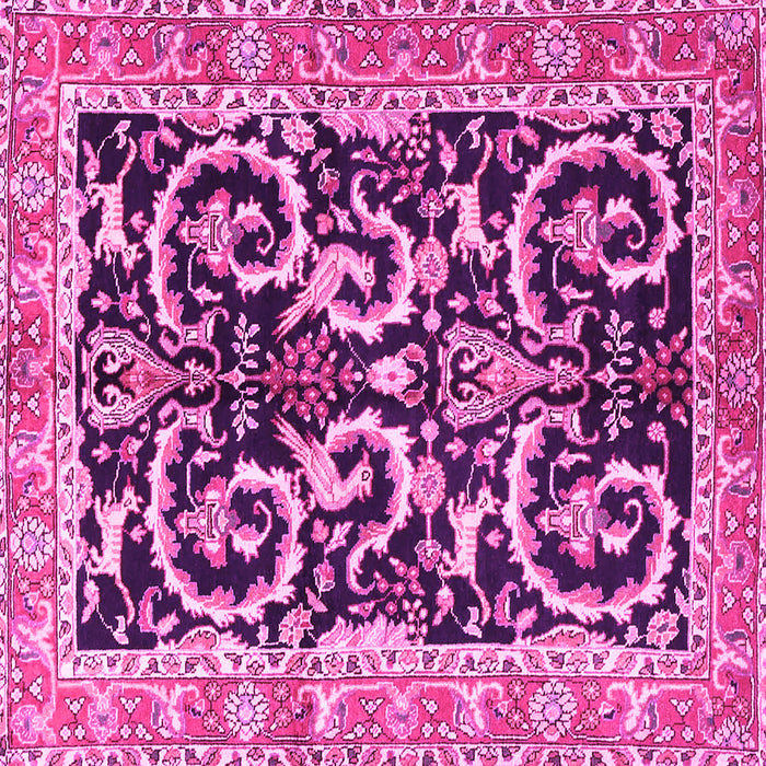 Square Machine Washable Animal Pink Traditional Rug, wshtr3910pnk