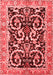 Animal Red Traditional Area Rugs