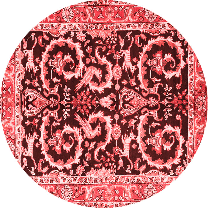 Machine Washable Animal Red Traditional Rug, wshtr3910red