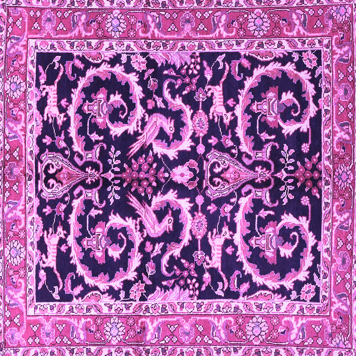Square Machine Washable Animal Purple Traditional Area Rugs, wshtr3910pur