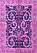 Animal Purple Traditional Rug, tr3910pur