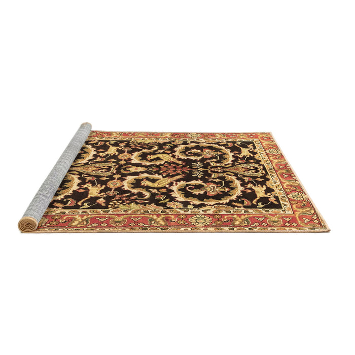 Sideview of Machine Washable Animal Brown Traditional Rug, wshtr3910brn