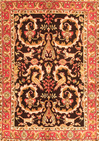 Animal Orange Traditional Rug, tr3910org