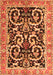 Animal Orange Traditional Rug, tr3910org