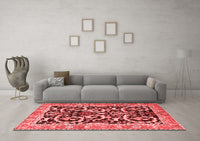 Machine Washable Animal Red Traditional Rug, wshtr3910red