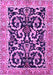 Machine Washable Animal Purple Traditional Area Rugs, wshtr3910pur