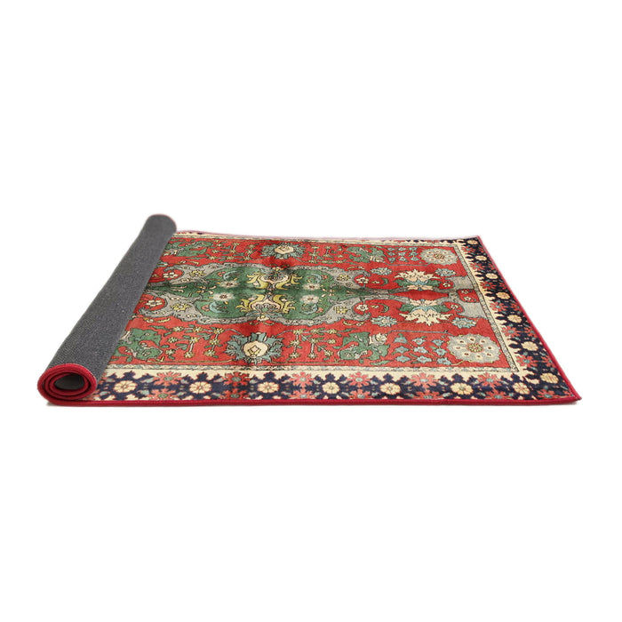 Sideview of Traditional Fire Brick Red Persian Rug, tr3911