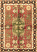 Machine Washable Persian Brown Traditional Rug, wshtr3911brn