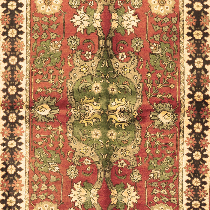 Machine Washable Persian Brown Traditional Rug, wshtr3911brn