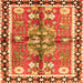 Serging Thickness of Persian Orange Traditional Rug, tr3911org