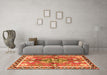 Machine Washable Persian Orange Traditional Area Rugs in a Living Room, wshtr3911org