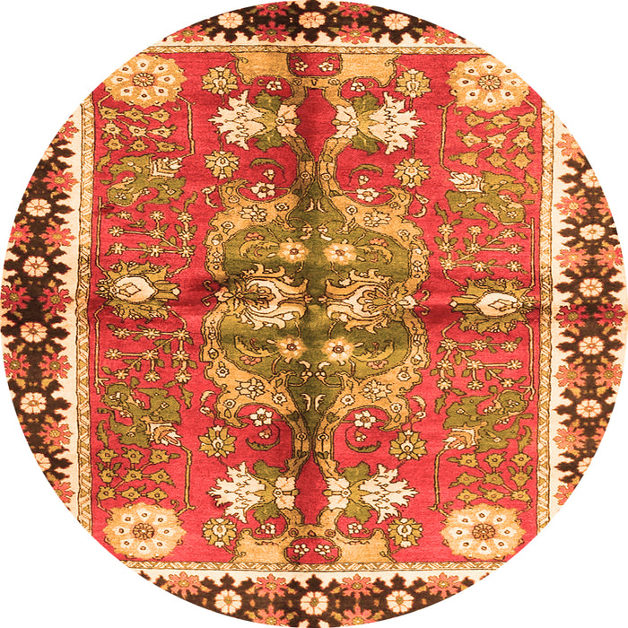 Square Persian Orange Traditional Rug, tr3911org