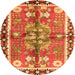 Square Persian Orange Traditional Rug, tr3911org