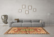 Machine Washable Persian Brown Traditional Rug in a Living Room,, wshtr3911brn