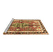 Sideview of Machine Washable Persian Brown Traditional Rug, wshtr3911brn