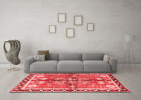 Machine Washable Persian Red Traditional Rug, wshtr3911red