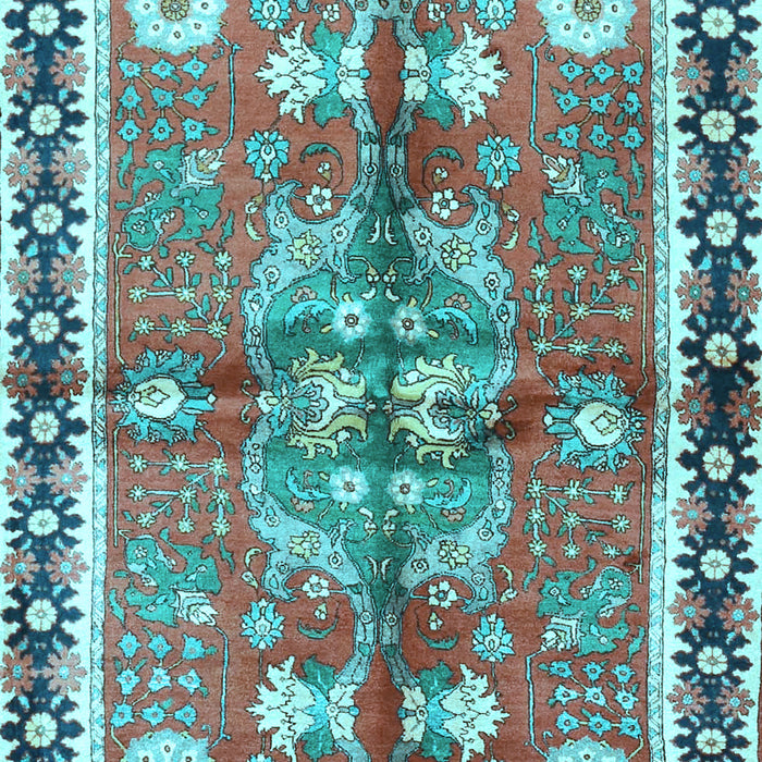 Machine Washable Persian Light Blue Traditional Rug, wshtr3911lblu