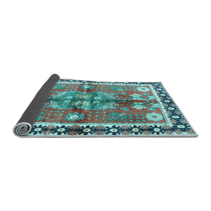 Sideview of Persian Light Blue Traditional Rug, tr3911lblu