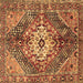 Square Machine Washable Persian Brown Traditional Rug, wshtr3912brn