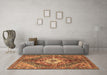 Machine Washable Persian Brown Traditional Rug in a Living Room,, wshtr3912brn